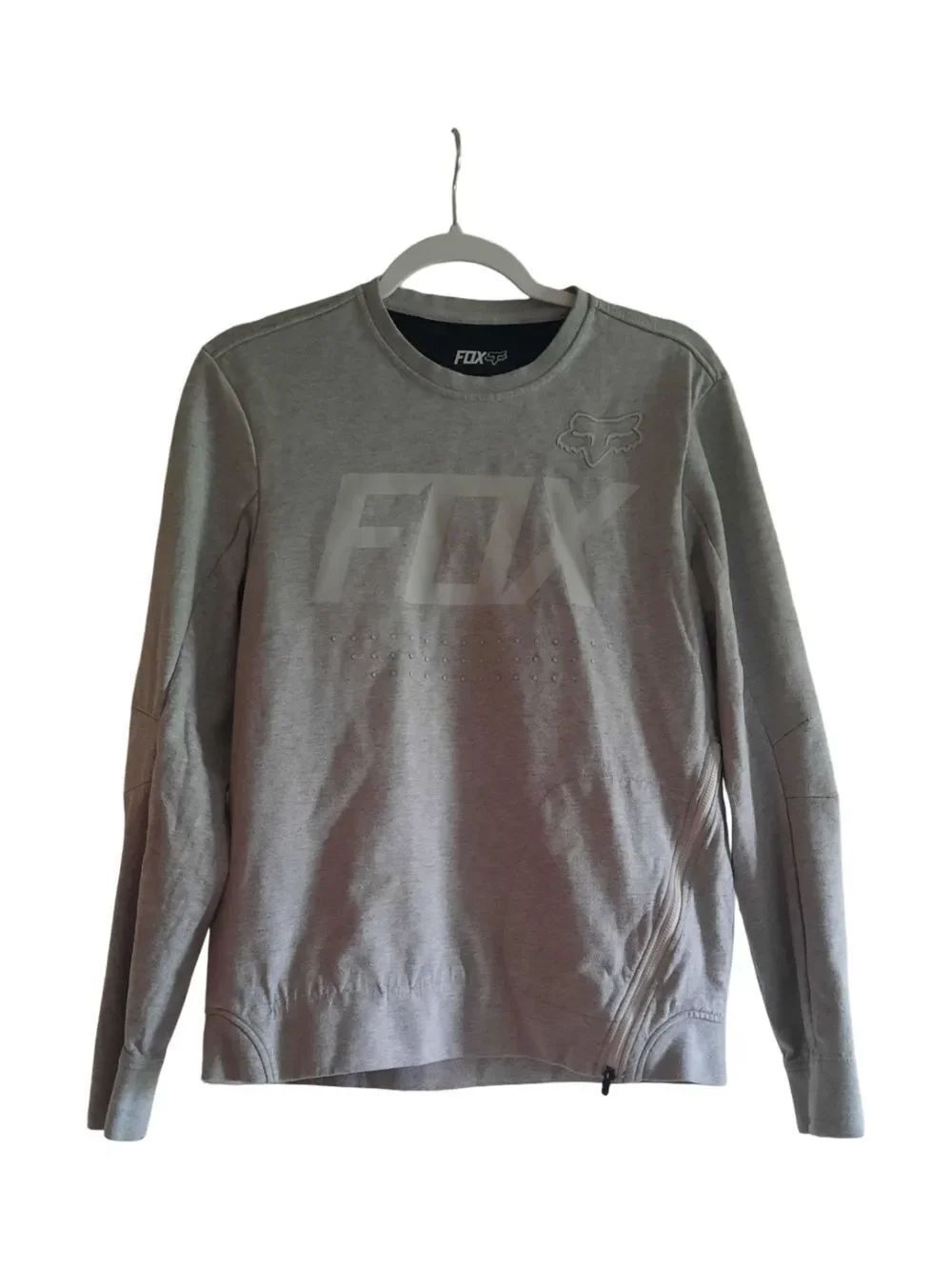 Fox Black and Gray Logo Crewneck